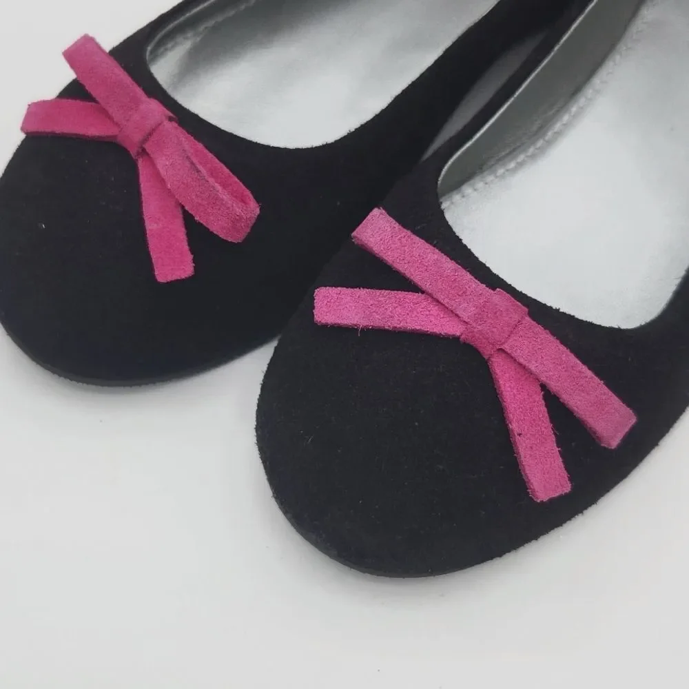 Garnet Hill Black Suede ballet flats